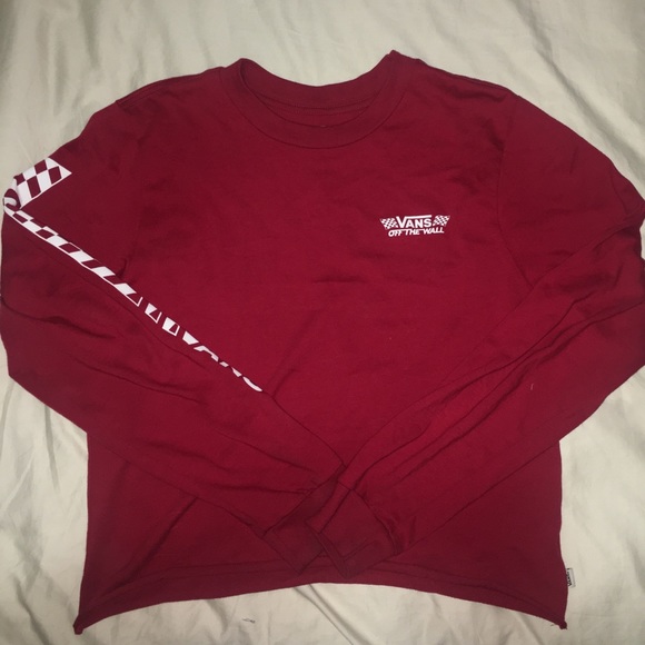 VANS NWOT Red Crossed Sticks Womens Tee L - Picture 3 of 7